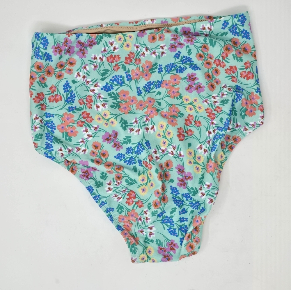 J.Crew Factory High Waist Bikini Bottom & French Ruffle Bikini Top XS/S NWT New - Picture 4 of 13